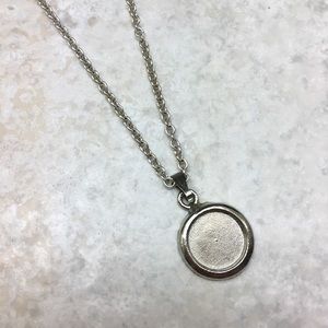 Silver Locket Photo Pendant Necklace